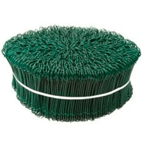 LIENS 2 BOUCLES PLASTIFIE VERT 8CM PAQUET DE 5000