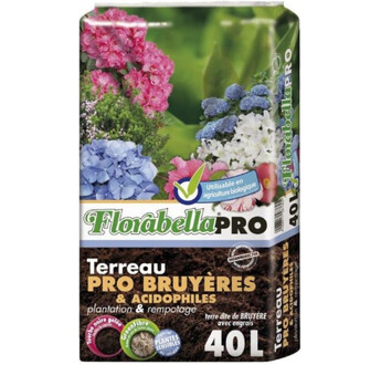 TERREAU FLORABELLA PRO TERRE DITE DE BRUYERE 340 UAB SAC40L