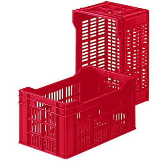 BAC ALLIBERT 50L 21050 FOND ET PAROIS GRILLAGES COLORIS ROUGE