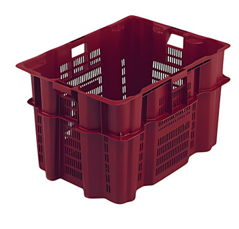 MANNE ALLIBERT 145L 11145 GERBABLE EMBOITABLE COLORIS BRUN-ROUGE