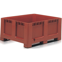 GEOBOX ALLIBERT 373L 27400 FOND ET PAROIS PLEINS COLORIS BRUN-ROUGE