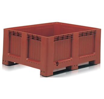 GEOBOX ALLIBERT 373L 27400 FOND ET PAROIS PLEINS COLORIS BRUN-ROUGE