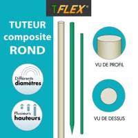 TUTEUR COMPOSITE T-FLEX 1M00 D8MM /100 IDELYS