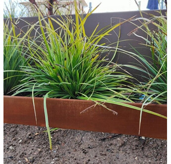 VOLIGE EXCELLENCE CORTEN BRUT HT 100MM X 3MM L1M90 + 3 PIEUX CORTEN