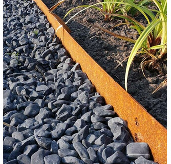 VOLIGE EXCELLENCE CORTEN BRUT HT 100MM X 3MM L1M90 + 3 PIEUX CORTEN