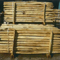 PIQUET CHATAIGNIER ROND DIAM10/12 NT ECORCE POINTE 2M00