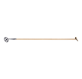 RATISSOIRE A POUSSER PLEIN LUNE 14CM + MANCHE