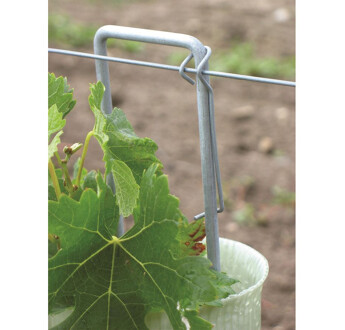 ATTACHE TUTEUR AT'FIX ACIER GALVA RESSORT DIAM 2MM POUR TUTEUR DIAM 6 A 8MM /100