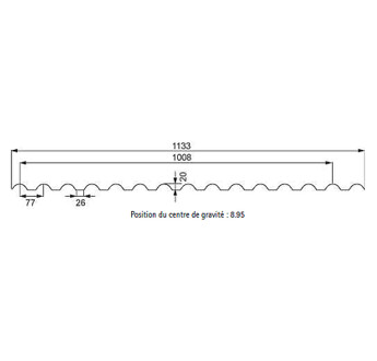 PLAQUE ONDEX BIO2 TOG 77/20 CRISTAL /M2
