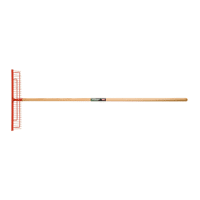 RATEAU GAZON CASSE MOTTE 32D 580MM MANCHE BOIS POLET