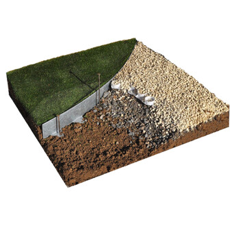 VOLIGE EQUERRE ACIER GALVA HT 100MM X 50MM L2M24 + 3 PIEUX
