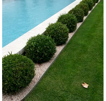 VOLIGE ALU NATUREL HT 100MM X 3MM L2M30 + 3 PIEUX+ 3 ECLISSES