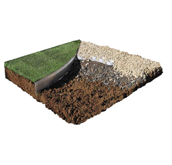 VOLIGE ALU NATUREL HT 100MM X 3MM L2M30 + 3 PIEUX+ 3 ECLISSES