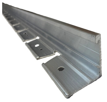 VOLIGE EQUERRE BORDURE ALU ROUTE HT 50MM X 45MM L2M30 + 5 CLOUS