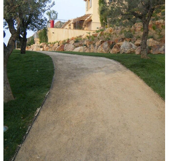 VOLIGE ALU MARRON HT 100MM X 3MM L2M30 + 3 PIEUX + 3 ECLISSES