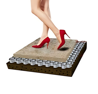 DALLE A GRAVIER BLANC 1M60X1M20 PLIE 3CM /PLAQUE