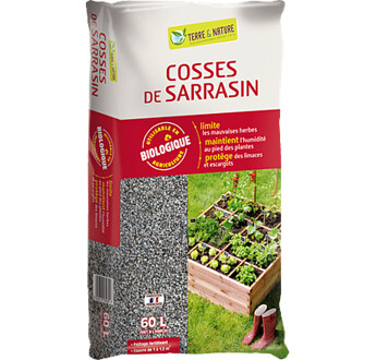 COSSES DE SARRASIN PAILLAGE VEGETAL 60L