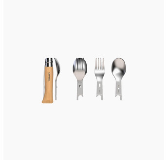 COUTEAU OPINEL N°08 PICNIC PLUS SET COMPLET HETRE