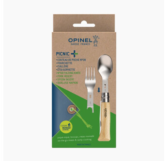 COUTEAU OPINEL N°08 PICNIC PLUS SET COMPLET HETRE