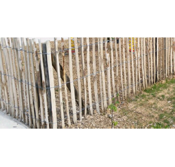 CLOTURE GANIVELLE ACACIA 1M20 X 10ML ESP 4/6CM LATTES FENDUES