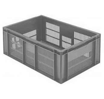 CAISSE ALLIBERT R21045 GRIS 600X400X235 100% ALIMENTAIRE