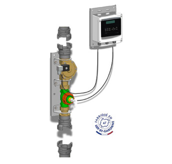 COMPTEUR PROGRAMMABLE AVEC AUTOMATE A CLAVIER DEBITMETRE CAPTEUR ET VANNE