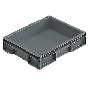 CAISSE ALLIBERT R21006 GRIS 400X300X74 FOND ET PAROI PLEIN