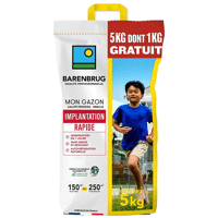 GAZON IMPLANTATION RAPIDE 5KG DONT 1KG GRATUIT