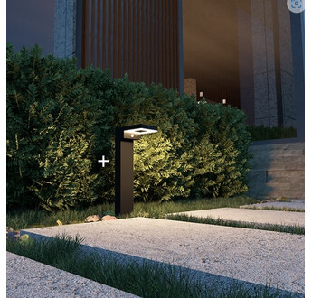 BORNE SOLAIRE A DETECTEUR DE MOUVEMENT - 600 LUMENS