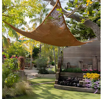 TOILE D'OMBRAGE 60% TRIANGLE 3M50X3M50X3M50 +3 POINTS DE FIXATION