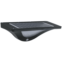 APPLIQUE MURALE SOLAIRE 550 LUMENS AVEC PANNEAU SOLAIRE INTÉGRÉ NOIR