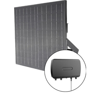 PANNEAU SOLAIRE 9V 24W 390X360X15MM + BATTERIE 3.2V 24AH