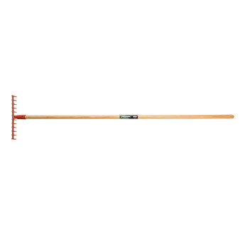 RATEAU JARDIN 12D 350MM MANCHE BOIS POLET