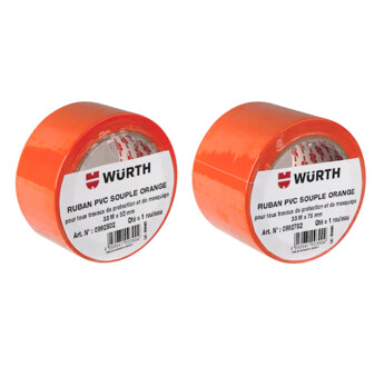 ADHESIF PVC SOUPLE ORANGE 50mm*33M WURTH