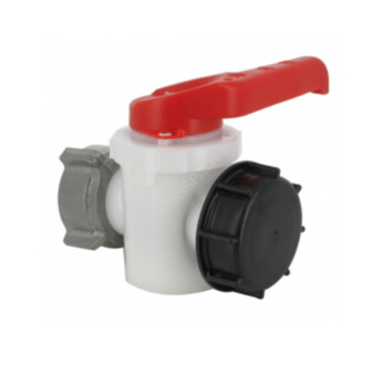 VANNE A BOISSEAU PEHD 2'' JT EPDM POIGNEE ROUGE