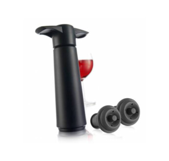 VACUVIN POMPE A VIDE NOIRE +2 BOUCHONS
